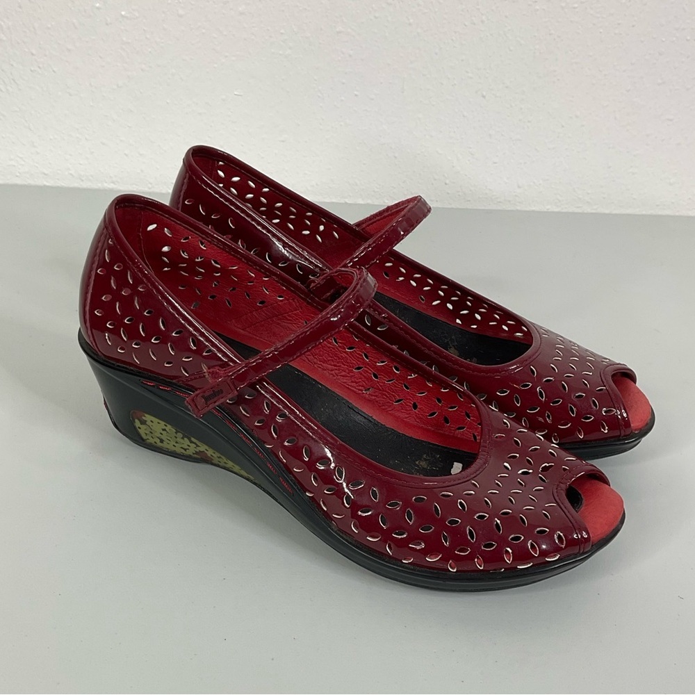 Jambu Pluto Red Mary Jane Shoes Size 7.5